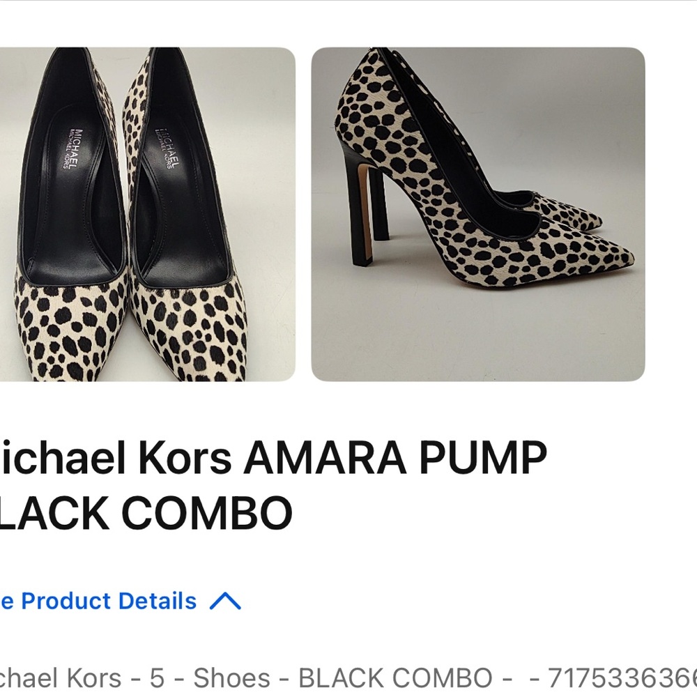 Michael Kors Amara Pump - Black and White Pattern